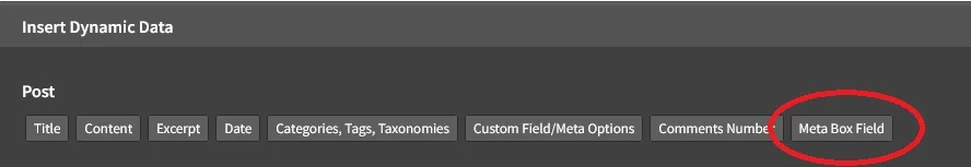 oxygen-builder dynamic data options