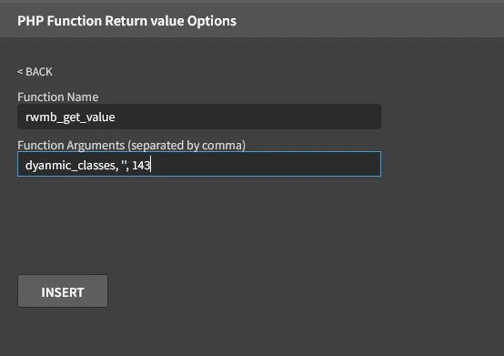oxygen php return value parameters